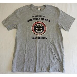 Bella + Canvas Shirt Mens XL Gray American Samoa Law School Graphic Tee